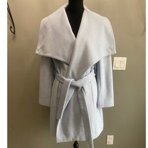 The Limited Scandal Collection Blue Wool Blend Wrap Coat OW18S6457 Medium